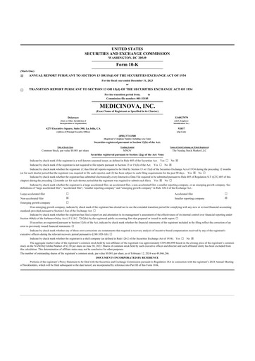 Thumbnail MediciNova 10-K Annual Report 2023