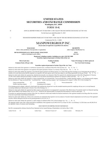 Thumbnail ManpowerGroup 10-K Annual Report 2023