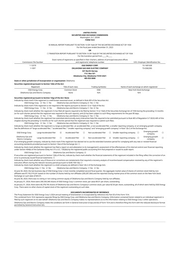 Thumbnail OGE Energy
 10-K Annual Report 2023