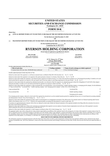 Thumbnail Ryerson 10-K Annual Report 2023