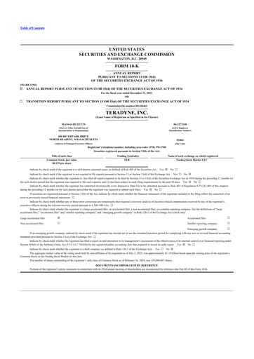 Thumbnail Teradyne 10-K Annual Report 2023