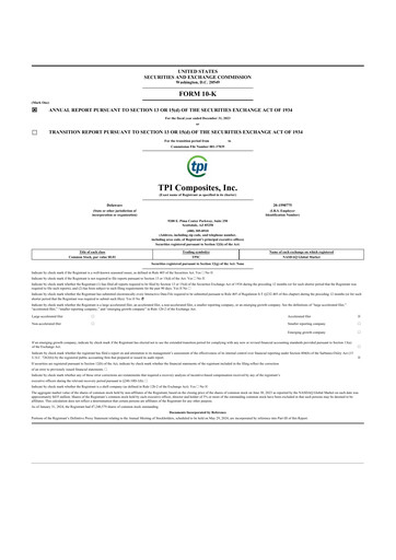 Vorschaubild TPI Composites 10-K Jahresbericht 2023