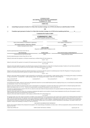 Thumbnail Exponent
 10-K Annual Report 2023