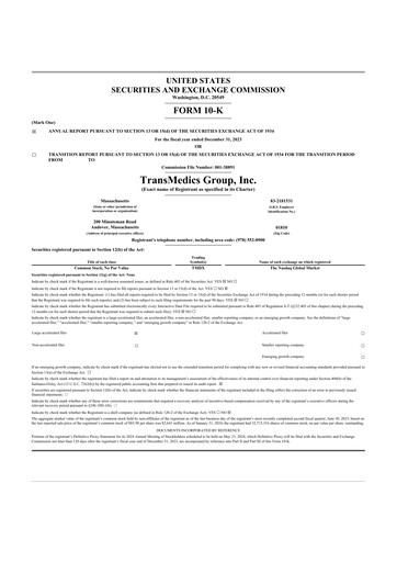 Thumbnail TransMedics Group 10-K Annual Report 2023