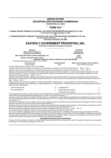 Thumbnail Easterly Government Properties 10-K Annual Report 2023