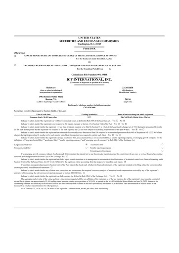 Thumbnail ICF International 10-K Annual Report 2023