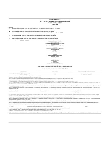 Miniature NOVONIX 20-F Rapport annuel 2023