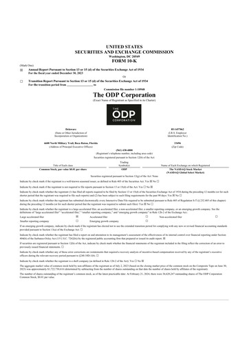 Thumbnail The ODP Corporation
 10-K Annual Report 2023