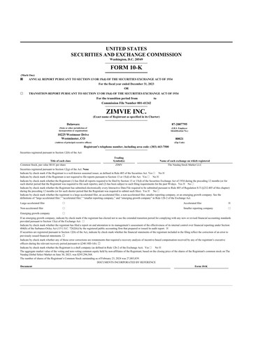 Thumbnail ZimVie 10-K Annual Report 2023