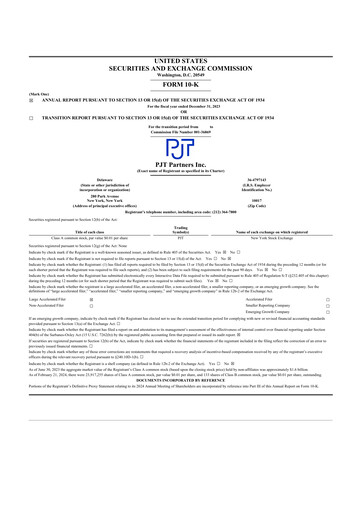 Thumbnail PJT Partners
 10-K Annual Report 2023