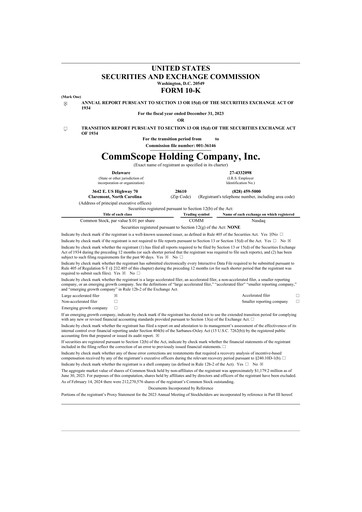 Vorschaubild CommScope
 10-K Jahresbericht 2023