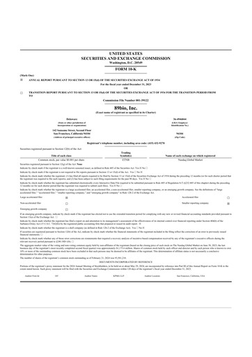 Thumbnail 89bio 10-K Annual Report 2023