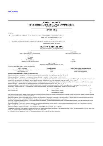 Thumbnail Trinity Capital 10-K Annual Report 2023