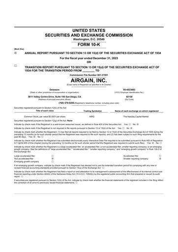 Thumbnail Airgain 10-K Annual Report 2023