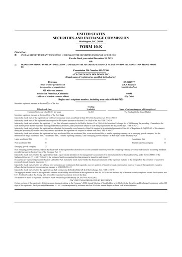 Miniature ALX Oncology 10-K Rapport annuel 2023