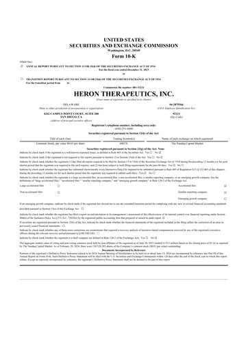Thumbnail Heron Therapeutics 10-K Annual Report 2023