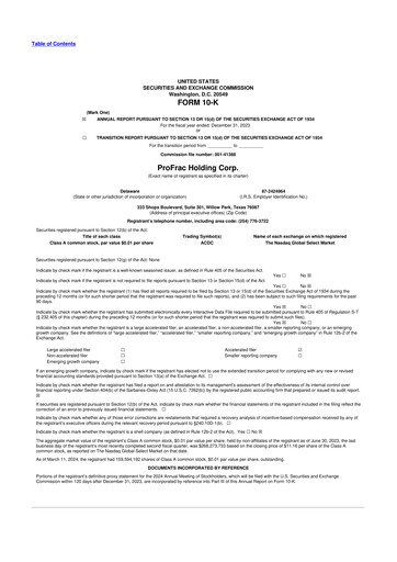 Vorschaubild ProFrac 10-K Jahresbericht 2023