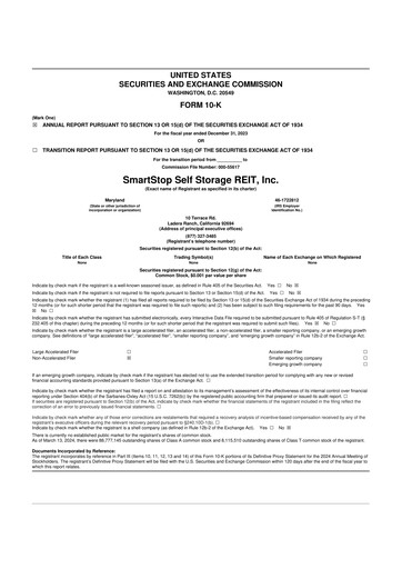 Vorschaubild SmartStop Self Storage REIT 10-K Jahresbericht 2023