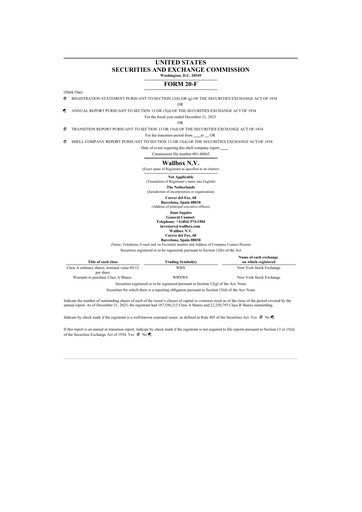 Miniature Wallbox 20-F Rapport annuel 2023