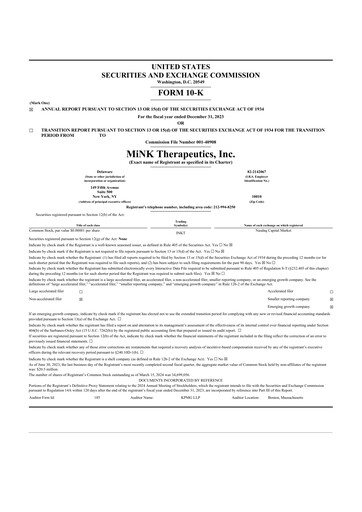 Thumbnail MiNK Therapeutics 10-K Annual Report 2023