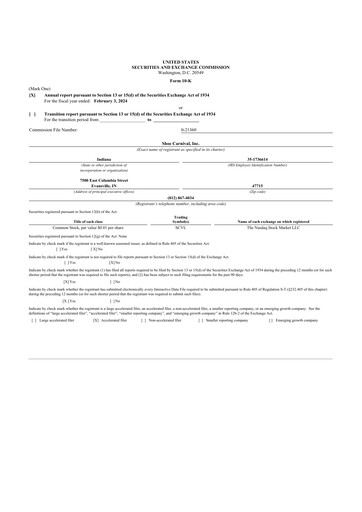 Thumbnail Shoe Carnival
 10-K Annual Report 2023