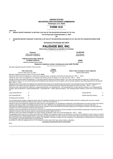 Thumbnail Palisade Bio 10-K Annual Report 2023