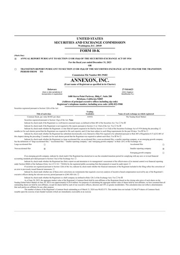 Thumbnail Annexon 10-K Annual Report 2023