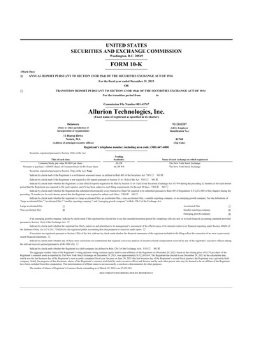 Thumbnail Allurion Technologies 10-K Annual Report 2023