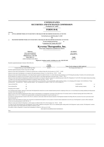 Thumbnail Kyverna Therapeutics 10-K Annual Report 