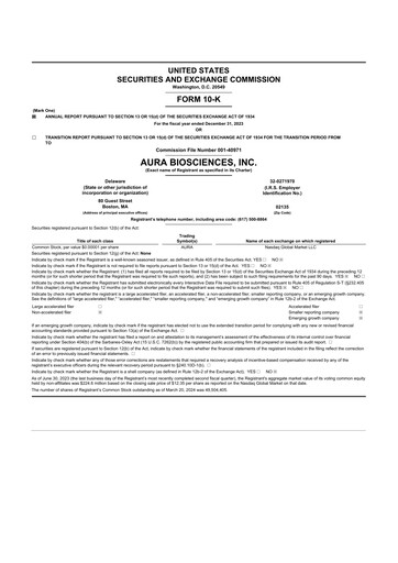 Thumbnail Aura Biosciences 10-K Annual Report 2023