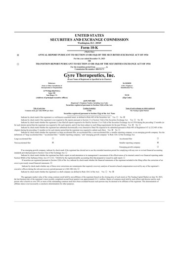 Thumbnail Gyre Therapeutics 10-K Annual Report 2023