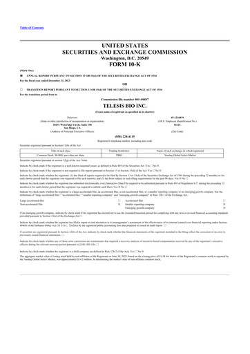 Thumbnail Telesis Bio 10-K Annual Report 2023