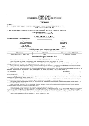 Thumbnail Ambarella 10-K Annual Report 2024