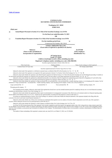 Thumbnail Atossa Therapeutics 10-K Annual Report 2023
