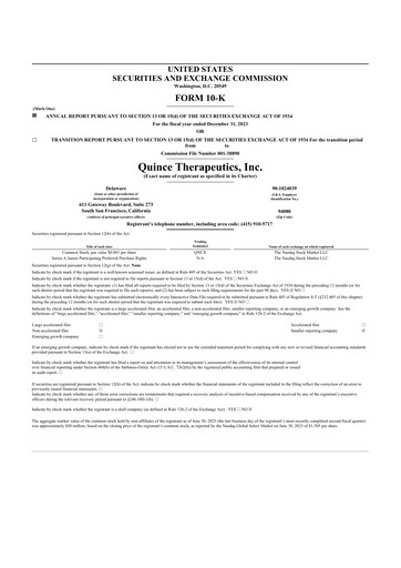 Thumbnail Quince Therapeutics 10-K Annual Report 2023