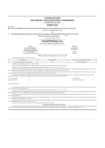 Thumbnail SoundThinking 
 (ShotSpotter) 10-K Annual Report 2023