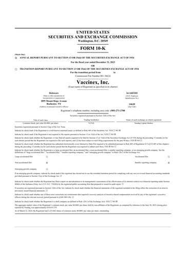 Thumbnail Vaccinex 10-K Annual Report 2023