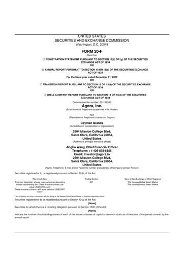 Thumbnail Agora, Inc. 20-F Annual Report 2023