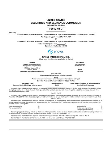 Vorschaubild Enova International
 10-Q Quartalsbericht 2024 