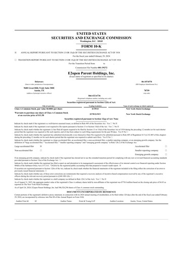 Miniature e2open 10-K Rapport annuel 2024