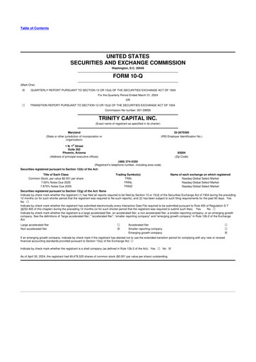 Thumbnail Trinity Capital 10-Q Quarterly Report FY2024 