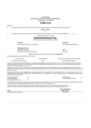 Thumbnail ManpowerGroup 10-Q Quarterly Report FY2024 