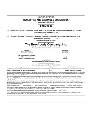 Thumbnail The Beachbody Company 10-Q Quarterly Report FY2024 