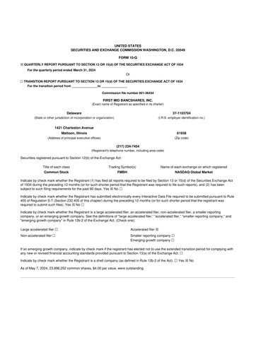 Thumbnail First Mid Bancshares 10-Q Quarterly Report FY2024 