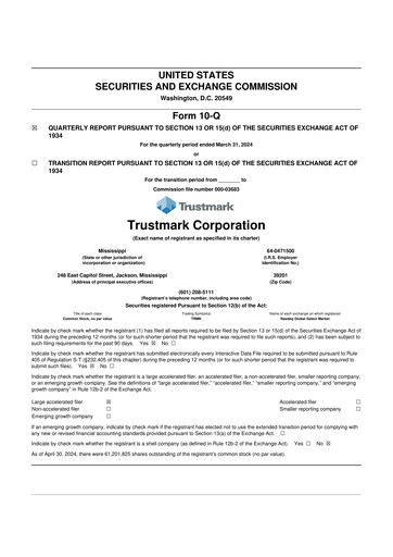 Thumbnail Trustmark 10-Q Quarterly Report FY2024 