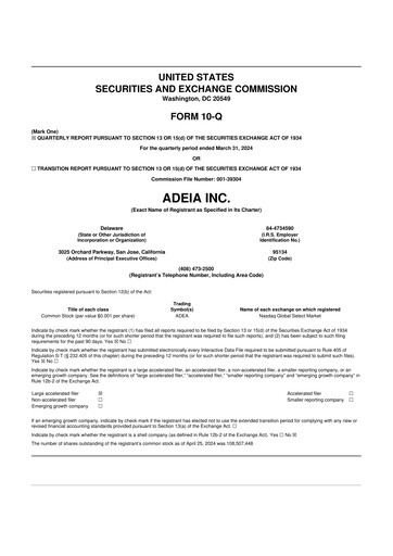 Thumbnail Adeia 10-Q Quarterly Report FY2024 