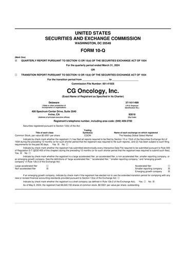 Thumbnail CG Oncology 10-Q Quarterly Report FY2024 