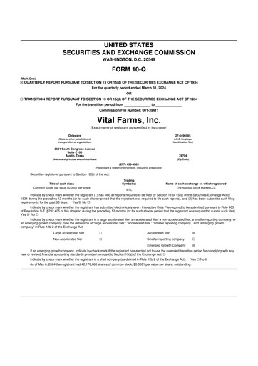 Thumbnail Vital Farms 10-Q Quarterly Report FY2024 
