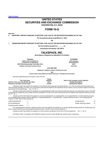 Thumbnail Talkspace 10-Q Quarterly Report FY2024 