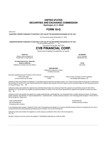 Thumbnail CVB Financial 10-Q Quarterly Report FY2024 